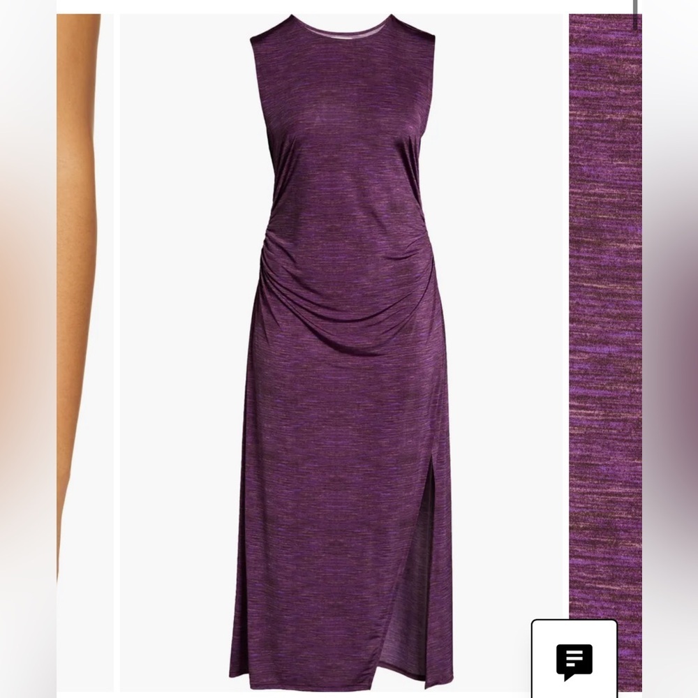 NWT Open Edit Space Dye Ruched Dress.